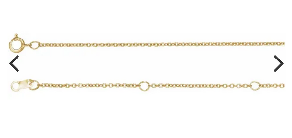 Solid 14 karat Gold Rope Chain